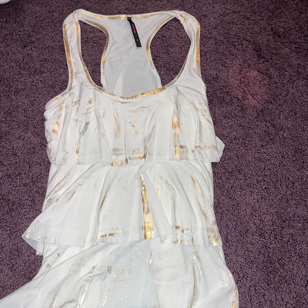 White and gold tank top